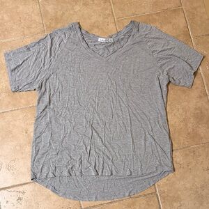 Another Love Heather Gray V-Neck Tee large